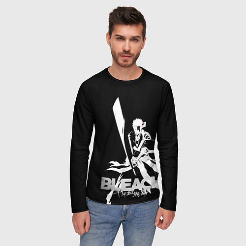 Мужской лонгслив Ичиго с мечом - Блич / 3D-принт – фото 3