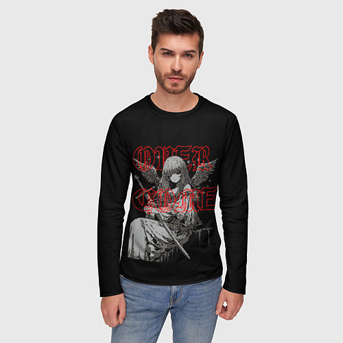 Мужской лонгслив Маленький ангел с мечом - аниме y2k / 3D-принт – фото 3