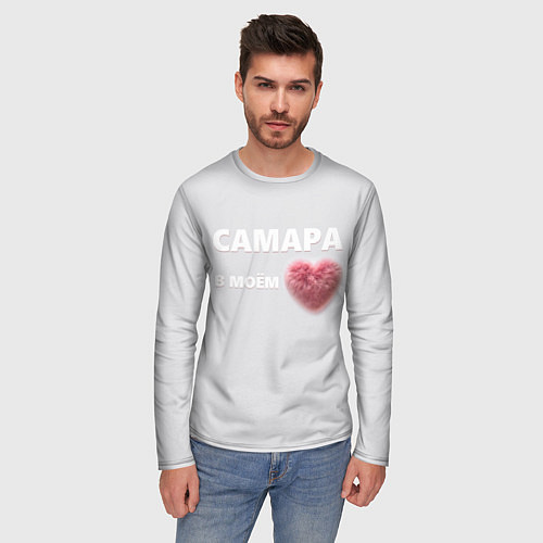 Мужской лонгслив Самара в моем сердце / 3D-принт – фото 3