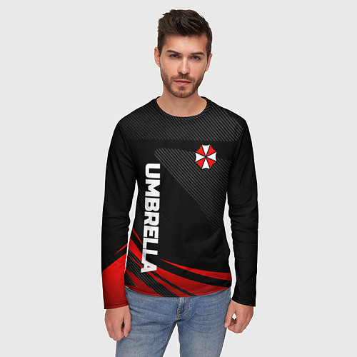 Мужской лонгслив Umbrella - спорт / 3D-принт – фото 3