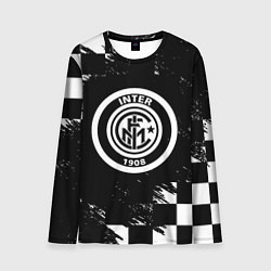 Лонгслив мужской Inter клетка краски, цвет: 3D-принт