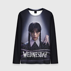 Лонгслив мужской Связаная Уэнсдэй с вещью Wednesday, цвет: 3D-принт