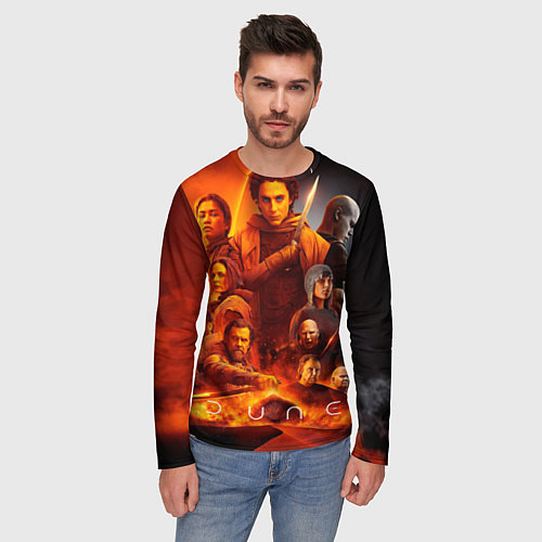 Мужской лонгслив Главные герои Dune part two / 3D-принт – фото 3