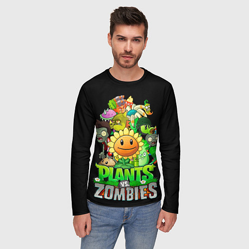 Мужской лонгслив I push my fingers into my eyes / 3D-принт – фото 3