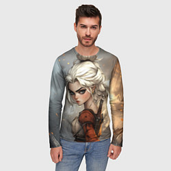 Лонгслив мужской Цири в мультяшном стиле, цвет: 3D-принт — фото 2