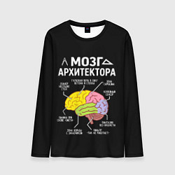 Мужской лонгслив Мозг архитектора цветной