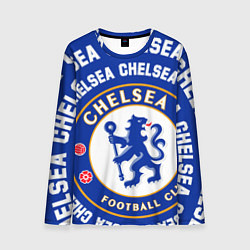 Мужской лонгслив Челси надписи по кругу и логотип