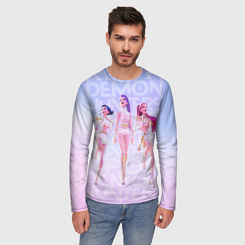 Мужской лонгслив Huntrix KPop Demon Hunters / 3D-принт – фото 3