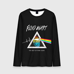 Лонгслив мужской Pink Floyd сердце, цвет: 3D-принт
