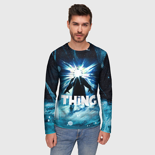 Мужской лонгслив Нечто / 3D-принт – фото 3