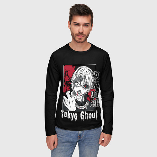 Мужской лонгслив Аниме Токийский Гуль, Кен Канеки / 3D-принт – фото 3