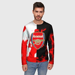 Лонгслив мужской Арсенал огонь, цвет: 3D-принт — фото 2
