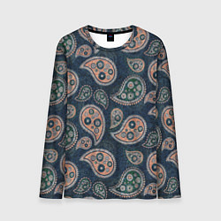 Лонгслив мужской Индийский деним, цвет: 3D-принт