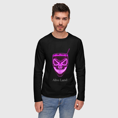 Мужской лонгслив Alive land / 3D-принт – фото 3