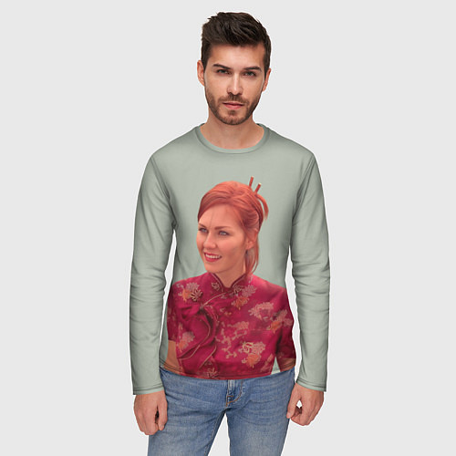 Мужской лонгслив Мэри Джейн Kirsten Dunst / 3D-принт – фото 3