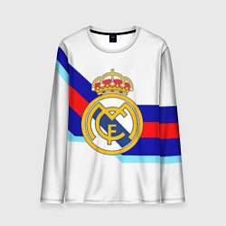 Лонгслив мужской Real Madrid текстура полосы, цвет: 3D-принт