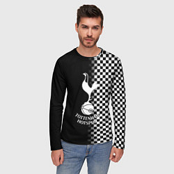 Лонгслив мужской Тоттенхэм клетка шахматная, цвет: 3D-принт — фото 2