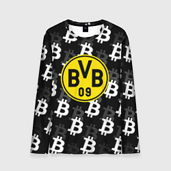 Лонгслив мужской Borussia биткоин паттерн, цвет: 3D-принт