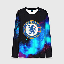 Лонгслив мужской Челси неоновый космос, цвет: 3D-принт