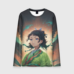 Лонгслив мужской Маомао на фоне облаков, цвет: 3D-принт