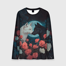 Лонгслив мужской Влюбленные волки, цвет: 3D-принт