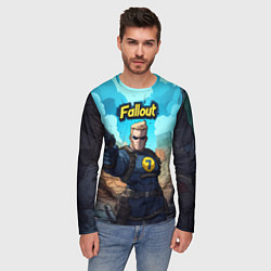 Лонгслив мужской Fallout смотритель с пистолетом, цвет: 3D-принт — фото 2