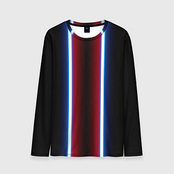 Мужской лонгслив Color white blue red neon