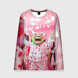 Лонгслив мужской Шрек пижамная вечеринка, цвет: 3D-принт