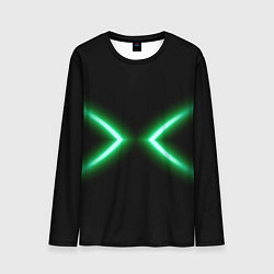 Лонгслив мужской Neon green lines, цвет: 3D-принт