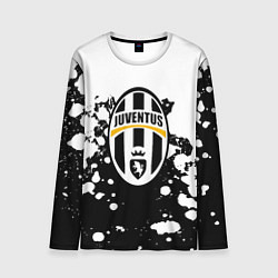 Лонгслив мужской Juventus белые краски текстура, цвет: 3D-принт