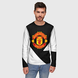 Лонгслив мужской Манчестер Юнайтед полосы, цвет: 3D-принт — фото 2