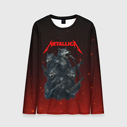 Лонгслив мужской Metallica в виде волков, цвет: 3D-принт