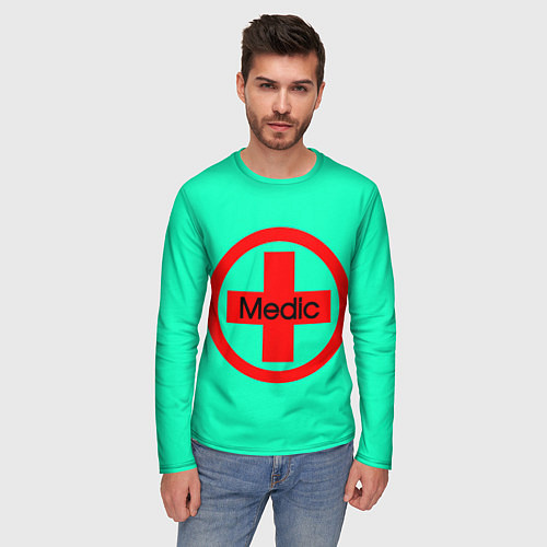 Мужской лонгслив Medic / 3D-принт – фото 3