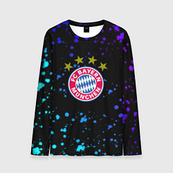 Лонгслив мужской Бавария Мюнхен неоновые краски, цвет: 3D-принт