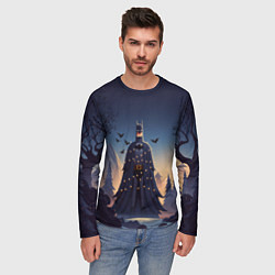 Лонгслив мужской Новогодний Бэтмен, цвет: 3D-принт — фото 2