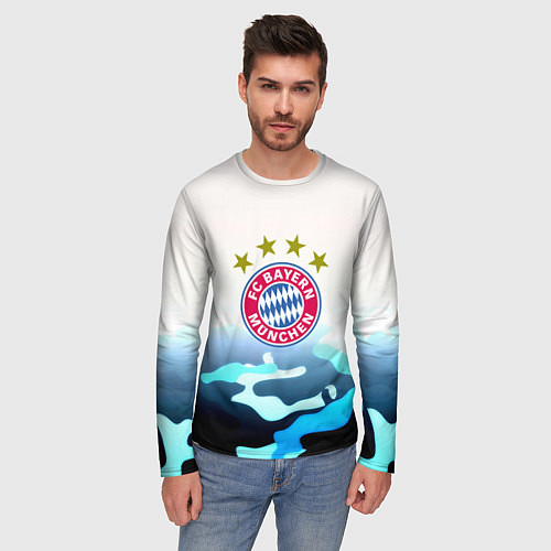 Мужской лонгслив Бавария Мюнхен камуфляж / 3D-принт – фото 3