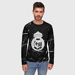 Лонгслив мужской Ювентус краски штрихи, цвет: 3D-принт — фото 2