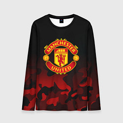Лонгслив мужской Манчестер Юнайтед камуфляж текстура, цвет: 3D-принт