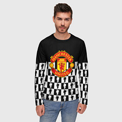 Лонгслив мужской Манчестер Юнайтед люди паттерн, цвет: 3D-принт — фото 2