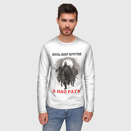 Мужской лонгслив Славянское ратное войско / 3D-принт – фото 3