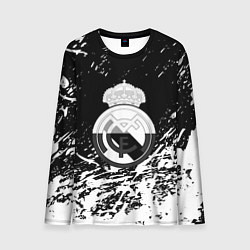 Лонгслив мужской Реал Мадрид краски текстура, цвет: 3D-принт