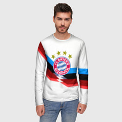 Лонгслив мужской Бавария Мюнхен геометрия спорт, цвет: 3D-принт — фото 2