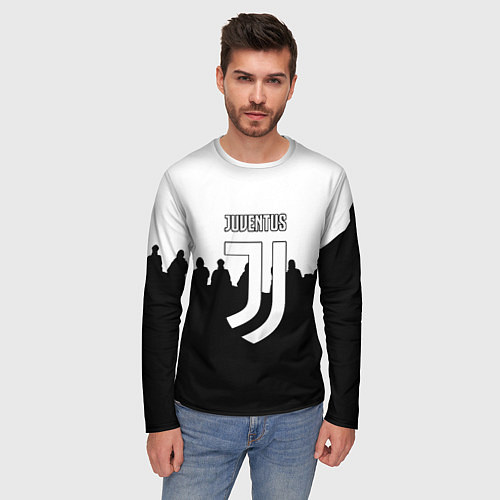 Мужской лонгслив Ювентус команды / 3D-принт – фото 3