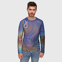 Лонгслив мужской Абстрактная рябь, цвет: 3D-принт — фото 2