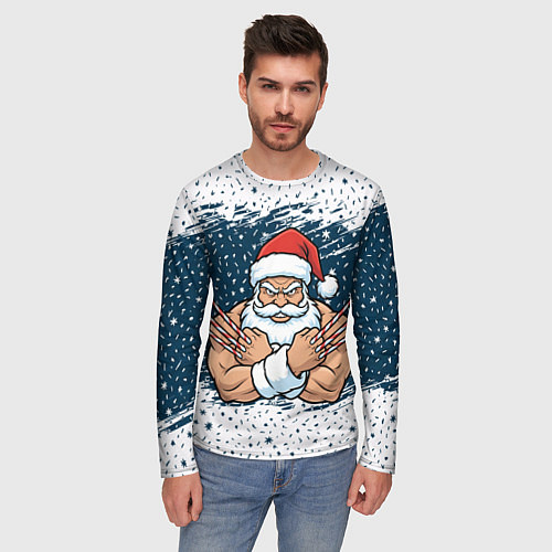 Мужской лонгслив Сантамаха / 3D-принт – фото 3