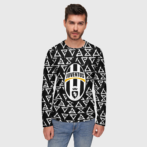 Мужской лонгслив Juventus pattern Witcher / 3D-принт – фото 3