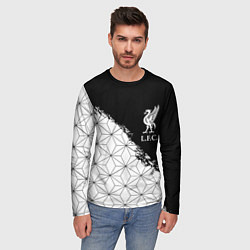 Лонгслив мужской Liverpool краски текстура геометрия, цвет: 3D-принт — фото 2