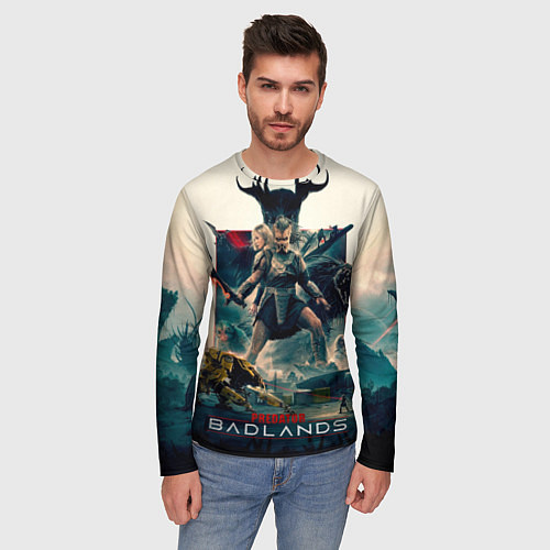 Мужской лонгслив Персонажи из Хищник планета смерти / 3D-принт – фото 3