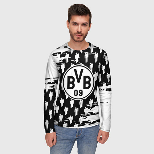 Мужской лонгслив Borussia люди краски / 3D-принт – фото 3