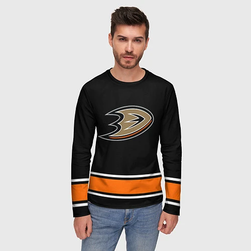 Мужской лонгслив Anaheim Ducks Selanne / 3D-принт – фото 3